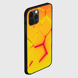 Чехол для iPhone 12 Pro Max Плиты желтые броня, цвет: 3D-черный — фото 2