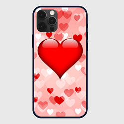 Чехол для iPhone 12 Pro Max Огромное сердце, цвет: 3D-черный