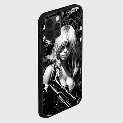 Чехол для iPhone 12 Pro Max Блондинка с винтовкой, цвет: 3D-черный — фото 2