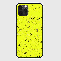 Чехол для iPhone 12 Pro Max Лимонная текстура, цвет: 3D-черный