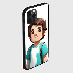 Чехол для iPhone 12 Pro Max Майнкрафт мальчик Стив, цвет: 3D-черный — фото 2