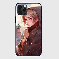 Чехол iPhone 12 Pro Max Русская девушка в аниме стиле