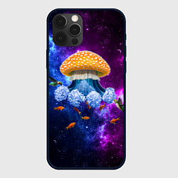 Чехол для iPhone 12 Pro Max Space mushroom, цвет: 3D-черный