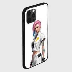 Чехол для iPhone 12 Pro Max Девушка в белом Cyberpunk 2077, цвет: 3D-черный — фото 2