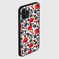Чехол для iPhone 12 Pro Max Различные ягоды, цвет: 3D-черный — фото 2