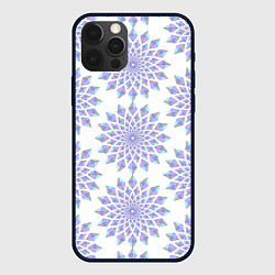 Чехол iPhone 12 Pro Max Криптовалюта Эфириум паттерн по кругу на белом