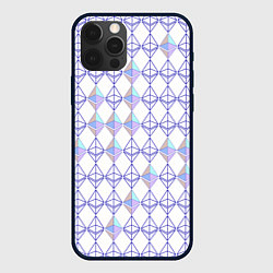 Чехол для iPhone 12 Pro Max Криптовалюта Ethereum на белом, цвет: 3D-черный