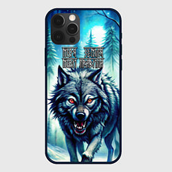 Чехол для iPhone 12 Pro Max Хозяин леса волк - моя земля мои правила, цвет: 3D-черный