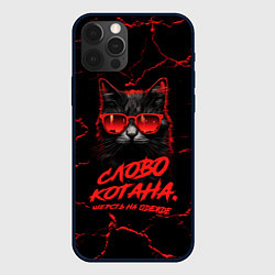 Чехол iPhone 12 Pro Max Слово котана - шерсть на одежде