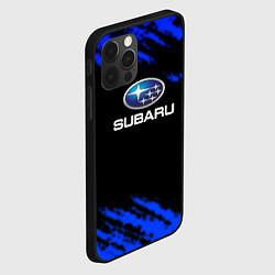 Чехол для iPhone 12 Pro Max Subaru текстура авто, цвет: 3D-черный — фото 2