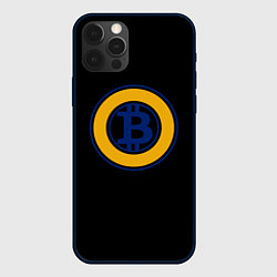 Чехол для iPhone 12 Pro Max Биткоин лого криптовалюта, цвет: 3D-черный