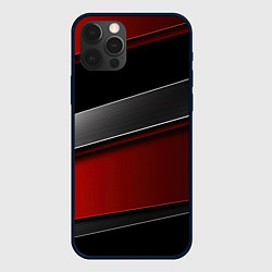 Чехол iPhone 12 Pro Max Красный серый и черный