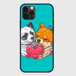 Чехол iPhone 12 Pro Max Влюбленная собачка и лисичка
