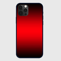 Чехол iPhone 12 Pro Max Градиент чёрно-красно-чёрный