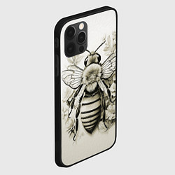 Чехол для iPhone 12 Pro Max Майский шмель на цветах сепия, цвет: 3D-черный — фото 2