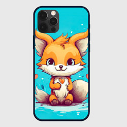 Чехол iPhone 12 Pro Max Лисенок и сердечки
