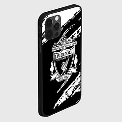 Чехол для iPhone 12 Pro Max Liverpool белые краски текстура, цвет: 3D-черный — фото 2