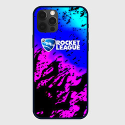 Чехол iPhone 12 Pro Max Rocket League neon game