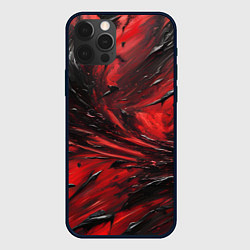 Чехол для iPhone 12 Pro Max Чёрная и красная субстанция, цвет: 3D-черный