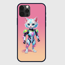 Чехол iPhone 12 Pro Max Funny kitten - cyberpunk