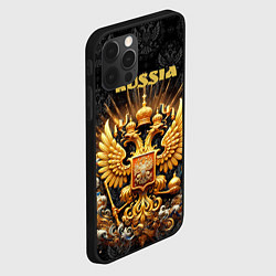 Чехол для iPhone 12 Pro Max Russia gold, цвет: 3D-черный — фото 2