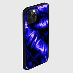 Чехол для iPhone 12 Pro Max Абстракция чёрно-синий шёлк, цвет: 3D-черный — фото 2