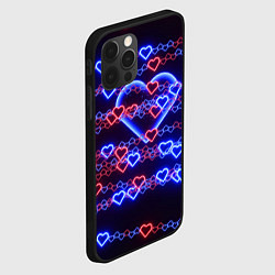 Чехол для iPhone 12 Pro Max Оковы-сердца, синяя половинка, цвет: 3D-черный — фото 2