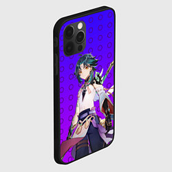 Чехол для iPhone 12 Pro Max Genshin Impact персонаж Xiao Сяо, цвет: 3D-черный — фото 2