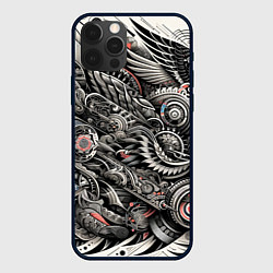 Чехол для iPhone 12 Pro Max Тату - нейросеть, цвет: 3D-черный