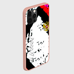 Чехол для iPhone 12 Pro Max Россия краски текстура, цвет: 3D-светло-розовый — фото 2