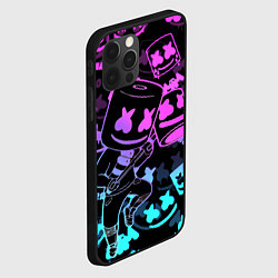 Чехол для iPhone 12 Pro Max Marshmello neon pattern, цвет: 3D-черный — фото 2