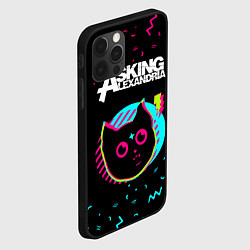 Чехол для iPhone 12 Pro Max Asking Alexandria - rock star cat, цвет: 3D-черный — фото 2