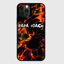 Чехол для iPhone 12 Pro Max Papa Roach red lava, цвет: 3D-черный