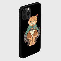 Чехол для iPhone 12 Pro Max Anime cat, цвет: 3D-черный — фото 2