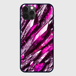 Чехол iPhone 12 Pro Max Розовые драгоценные кристаллы