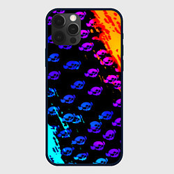 Чехол iPhone 12 Pro Max Brawl stars neon logo kids