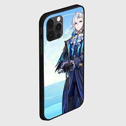 Чехол для iPhone 12 Pro Max Genshin Impact Neuvillette на фоне неба, цвет: 3D-черный — фото 2