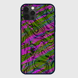 Чехол iPhone 12 Pro Max Фиолетовые узоры