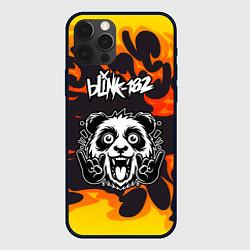 Чехол iPhone 12 Pro Max Blink 182 рок панда и огонь