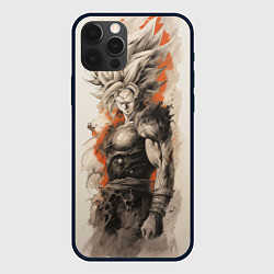 Чехол для iPhone 12 Pro Max Super Saiyan Goku, цвет: 3D-черный