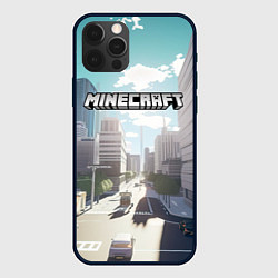 Чехол iPhone 12 Pro Max Minecraft дневной город