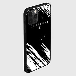 Чехол для iPhone 12 Pro Max Destiny краски чёрно белые, цвет: 3D-черный — фото 2