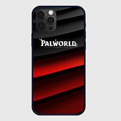 Чехол для iPhone 12 Pro Max Palworld logo black red abstract, цвет: 3D-черный