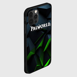 Чехол для iPhone 12 Pro Max Palworld логотип абстракт объемные плиты, цвет: 3D-черный — фото 2