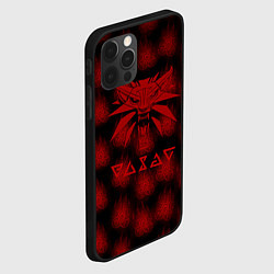 Чехол для iPhone 12 Pro Max Ведьмак лого зверь, цвет: 3D-черный — фото 2