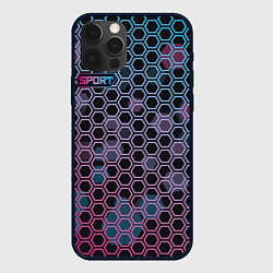 Чехол iPhone 12 Pro Max Sport шестигранники