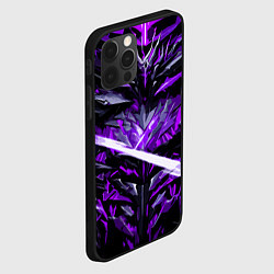 Чехол для iPhone 12 Pro Max Фиолетовый камень на чёрном фоне, цвет: 3D-черный — фото 2