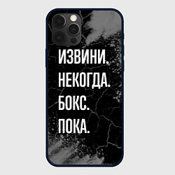 Чехол для iPhone 12 Pro Max Извини некогда бокс, пока, цвет: 3D-черный