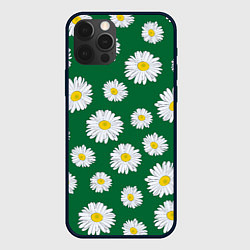 Чехол для iPhone 12 Pro Max Ромашки поле из цветов, цвет: 3D-черный