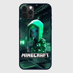 Чехол iPhone 12 Pro Max Minecraft девушка хакер